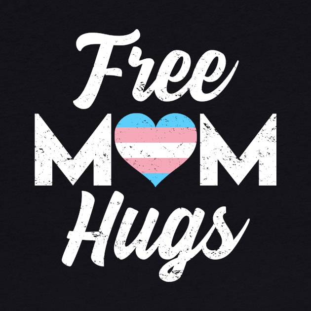 Free Mom Hugs - Transgender Pride Flag by jpmariano